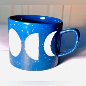 Blue and White Speckled Moon Phase Mug